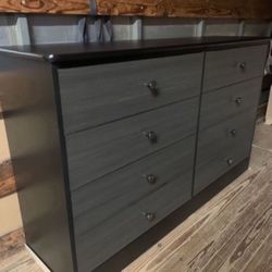 New Black&grey 8 Drawer Dresser 