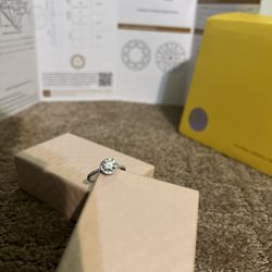 Brand New!!! Moissanite Halo Ring 925 Sterling Silver