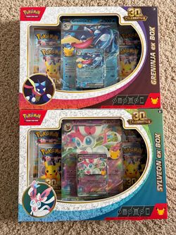 Greninja ex Box or Sylveon ex Box 30th Celebration - $70 each