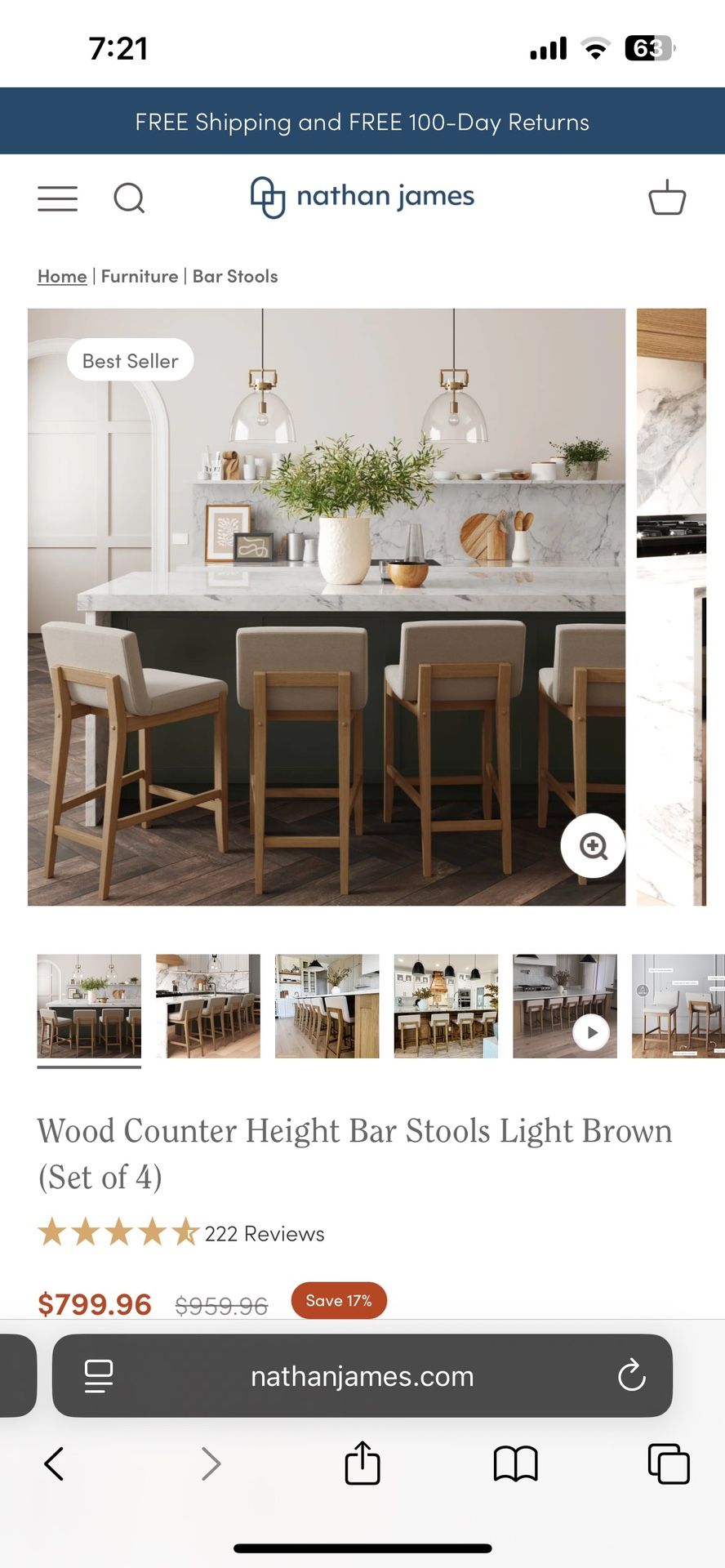 Nathan James Bar Stools