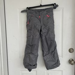 Champion Kids UNISEX  Gray with Neon Pink Details Snow Ski Pants Size 6-6X
