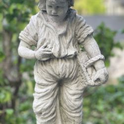 Vintage Cément Boy Statue