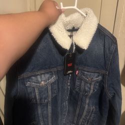 Women’s XL Sherpa JEAN Jacket New