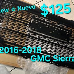 New GMC Sierra 1500 Front Grille Black 2016-2018