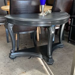 Half Circle Console Table For Entry Way Hallway 