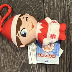 Elf on the Shelf Girl blue eyesNew Clip Keychain Back pack Plush Pals  4.5”