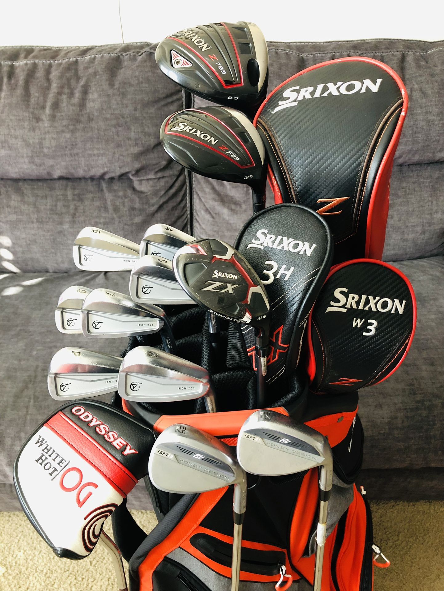 Takomo Golf Set Irons 4-PW with Upgraded KBS Steel Fiber Shafts, Srixon Z Driver