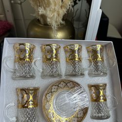 Vendo Set De Tazas Te / New / Gold Luxury 