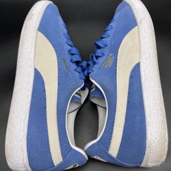 PUMA Classic Lace Up Blue Suede Trainer Sneaker Size 10.5  PreOwned