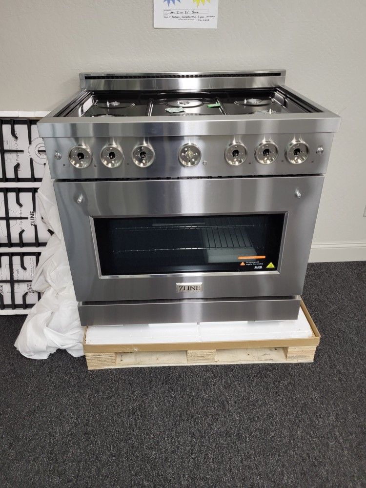 đźššMoving Sale! New Zline 36 Inch Gas Stove - On Clearance