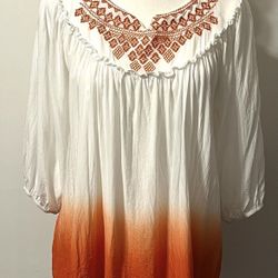 ELLA BLUE BLOUSE/TUNIC SIZE L