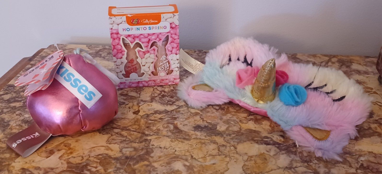 Hershey Kiss Keychain, Sally Hansen finger nail polish and cat eye mask all For $6,New