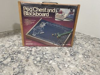 1980 Sealed Vintage Pegchest And blackboard