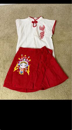 Chinese Style Top and Skirt Set