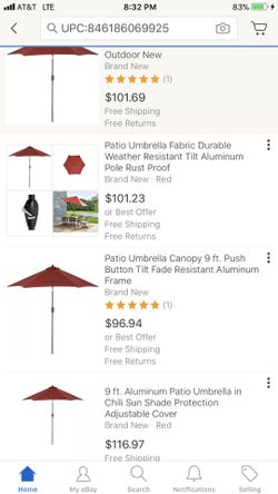 Brand new 9ft umbrella. New inside box!