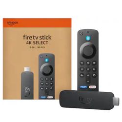 Amazon - Fire TV Stick 4K Select (newest model) Streaming Device, streaming in 4K, AI-powered search, 8GB, free & live TV - Black