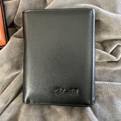 Zitahli SLIM TRIFOLD LEATHER WALLET -BLACK GENUINE LEATHER WALLET 