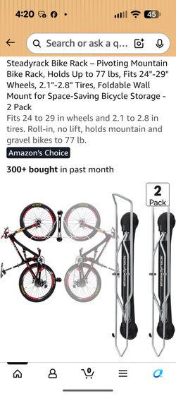 Wall Mount Pivoting Bike Racks
