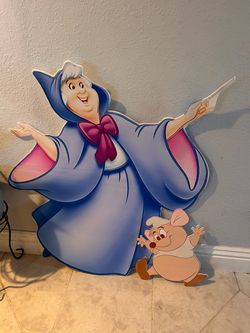 Princess Cinderella Foam slippers, fairy godmother and Gus Gus