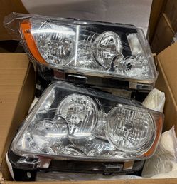 Pair Headlights 2011-2017 Jeep Compass Grand Cherokee 2011-2013 Halogen Headlamp Driver Passenger Side