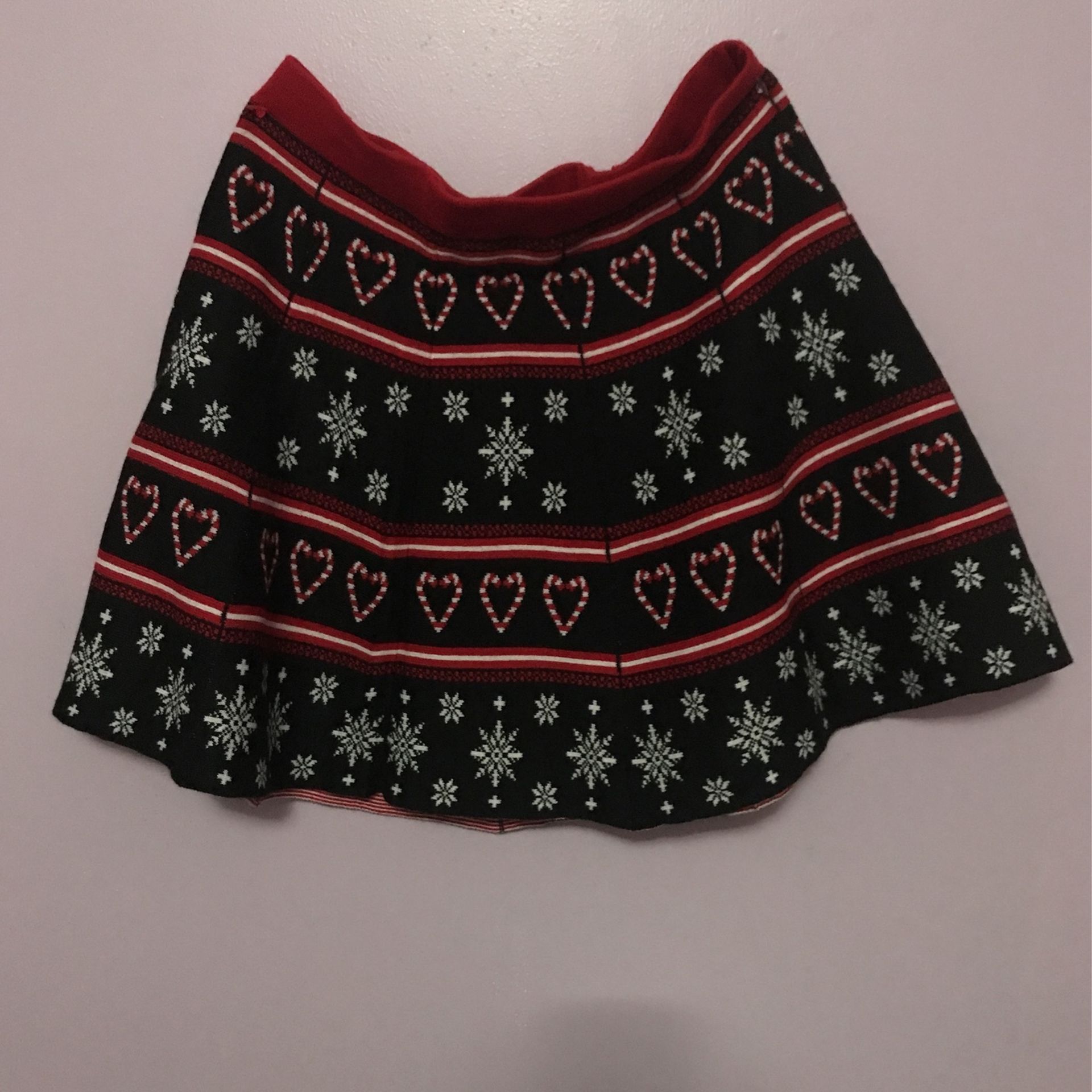 Two Festive Christmas Knit Skirts
