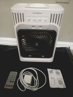 Portable Air Conditioner Cooling Fan with Remote, Quiet with 3 Speeds, 1200ml Evaporative Personal Air Cooler Fan ... etc