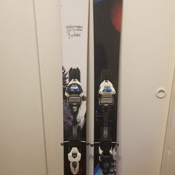 184cm. Salomon Rocker 2 powder skis  Marker Griffon Schizo 13
