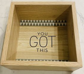 'You Got This' Natural Wood Motivational Table Decor