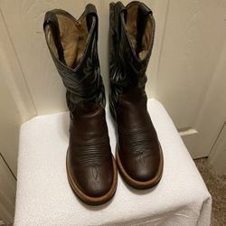 Ariat Mens Heritage Western Performance Boots In Distressed Brown Full- Grain Leather 