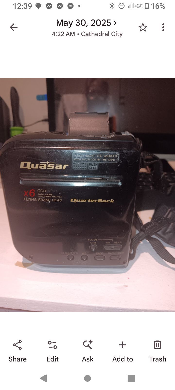 Vintage Quaser video Camera