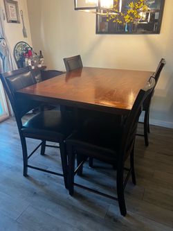 Bar style table and chairs