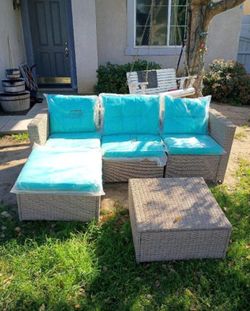 Outdoor wicker patio furniture patio sofa patio set patio couch display model brand new 🆕☑️🚛🚎