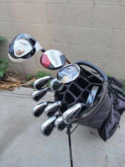 Taylormade R11 & R9 Golf Club Set Right Handed W/Bag Boy Stand Bag