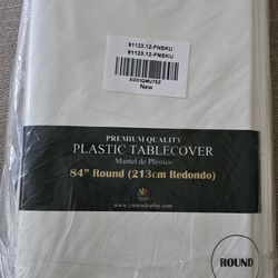 Plastic White Round Table Cloths