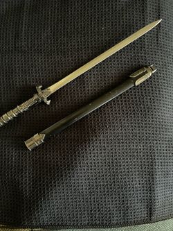 Mini Sword Letter Opener with Sheath, Decorative Fantasy Style Desk Accessory, Office Gift and Collector Piece