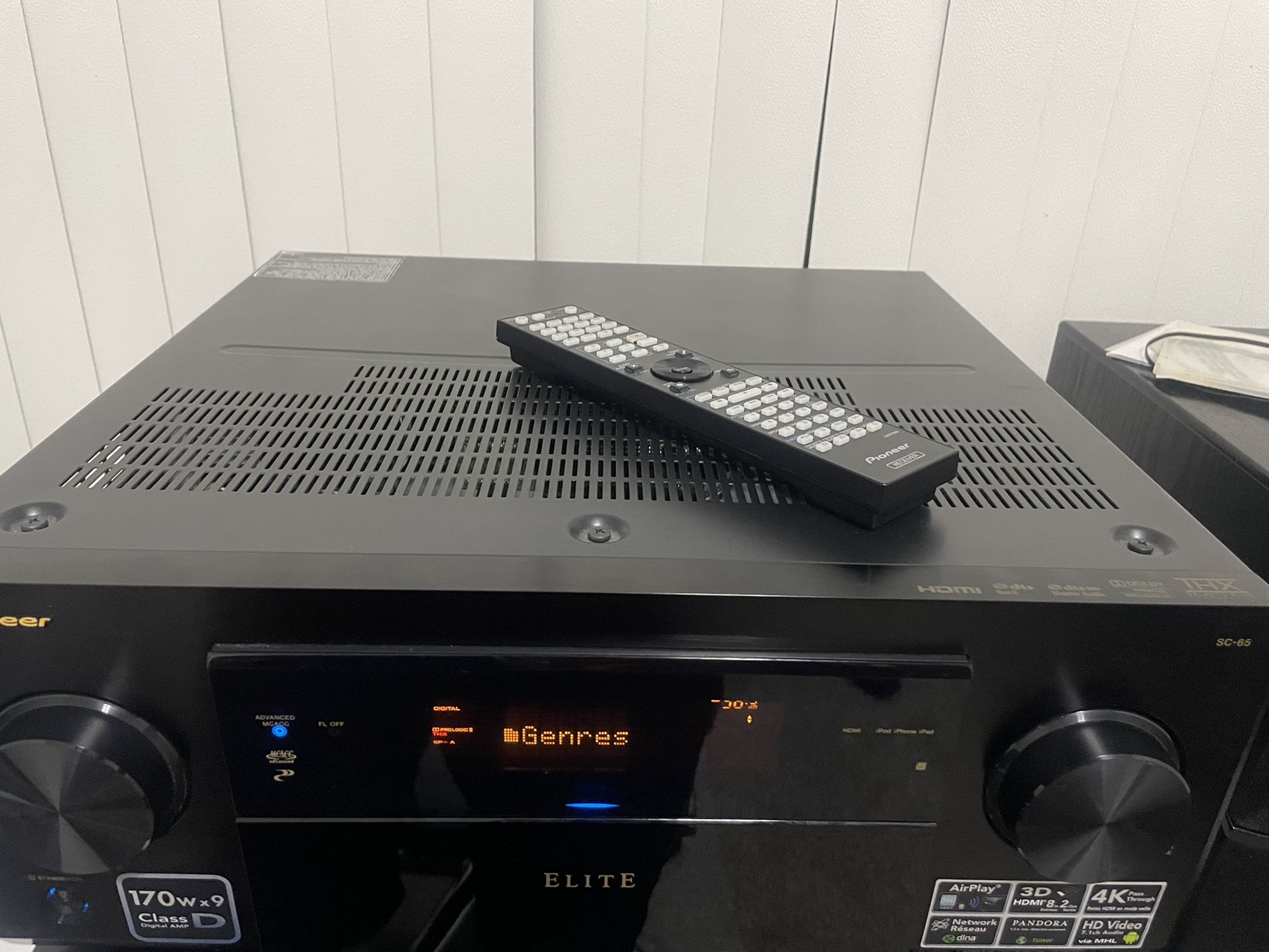 Pioneer  Elite 4k Receiver And Klipsck Audio System
