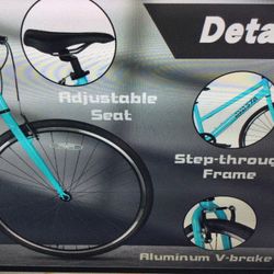 AVASTA ROAD HYBRID BIKE FOR WOMEN W/ KICKSTAND, LIGHT WIEGHT STEP THROUGH 700C ALUMINUM ALLOY FRAME, 7 SPEED D