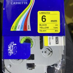 Brother TZe-611 laminated label tape