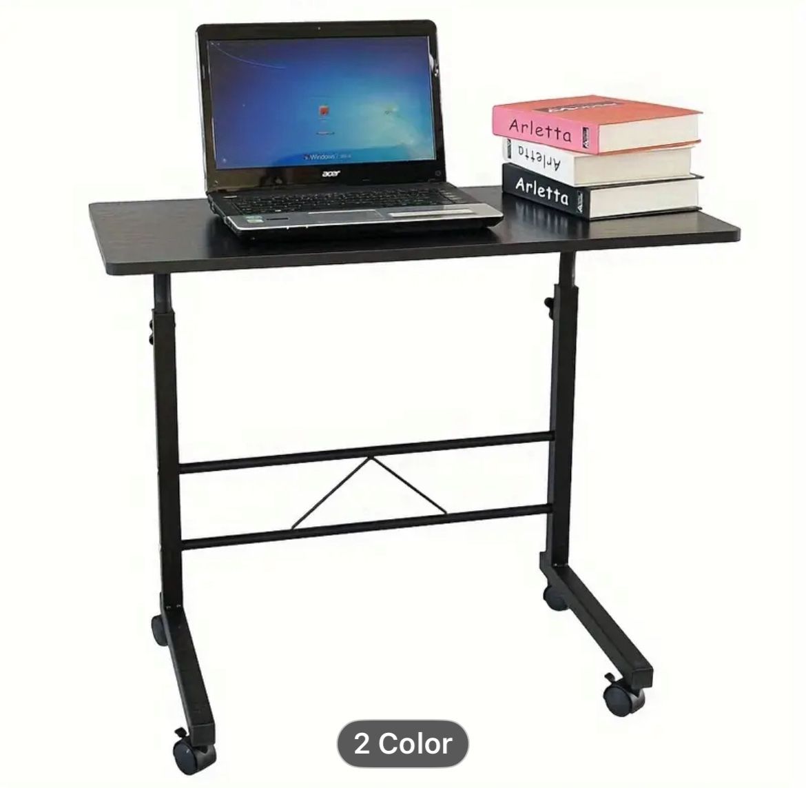 New in box Side Table On Wheels