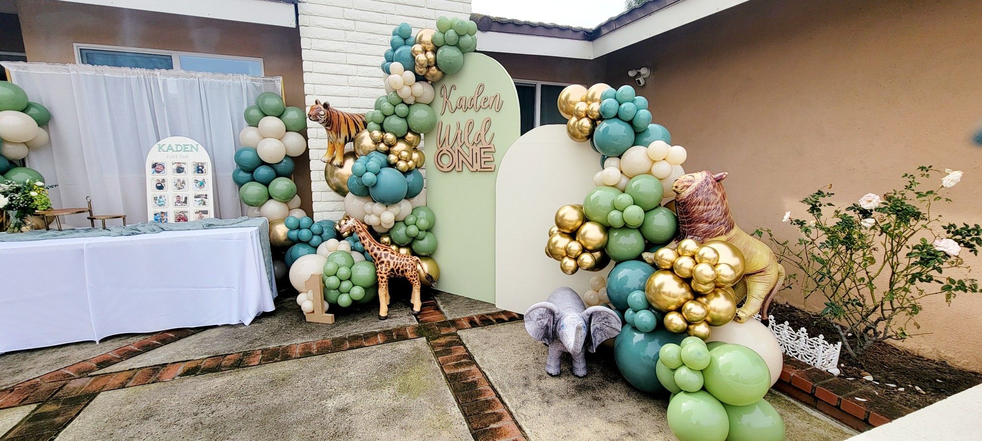 Wild One Birthday Balloon Garland Backdrop 