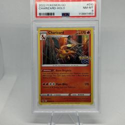 2022 Pokemon SWSH Pokemon GO Charizard Holo #010/078 PSA 8