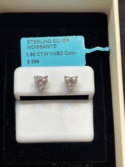 Heart diamond studs 1.6 CTW VVSD