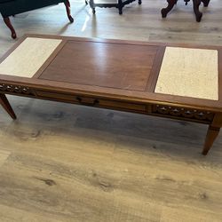 Vintage Marble Top Coffee And End Tables