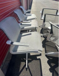 Allsteel clarity w/ arms side guest lobby waiting room office chairs
