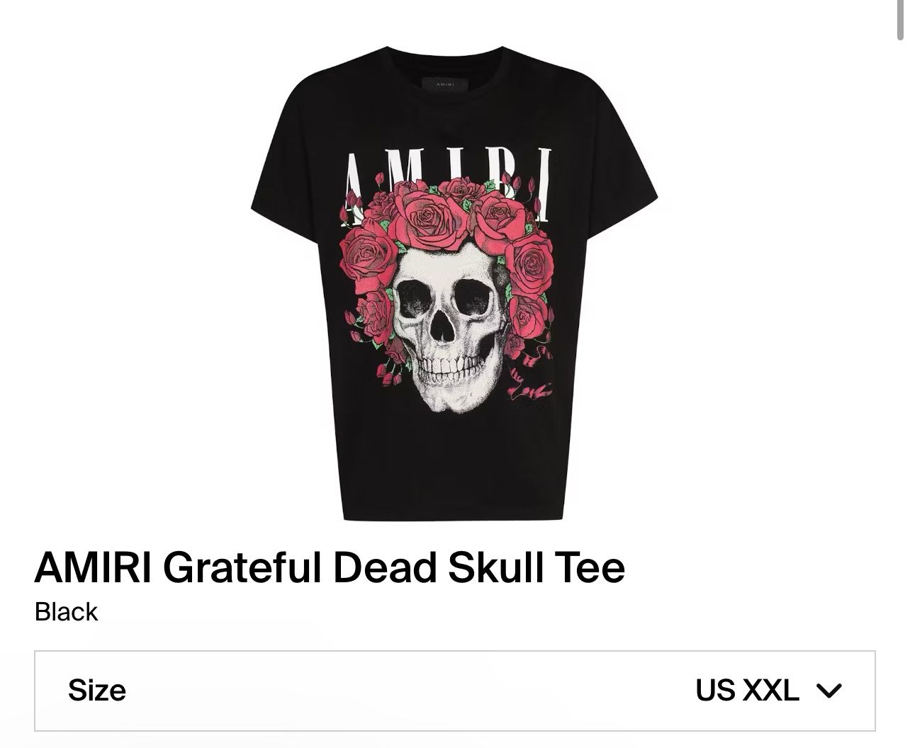 Authentic Amiri Grateful Dead Skull Tee