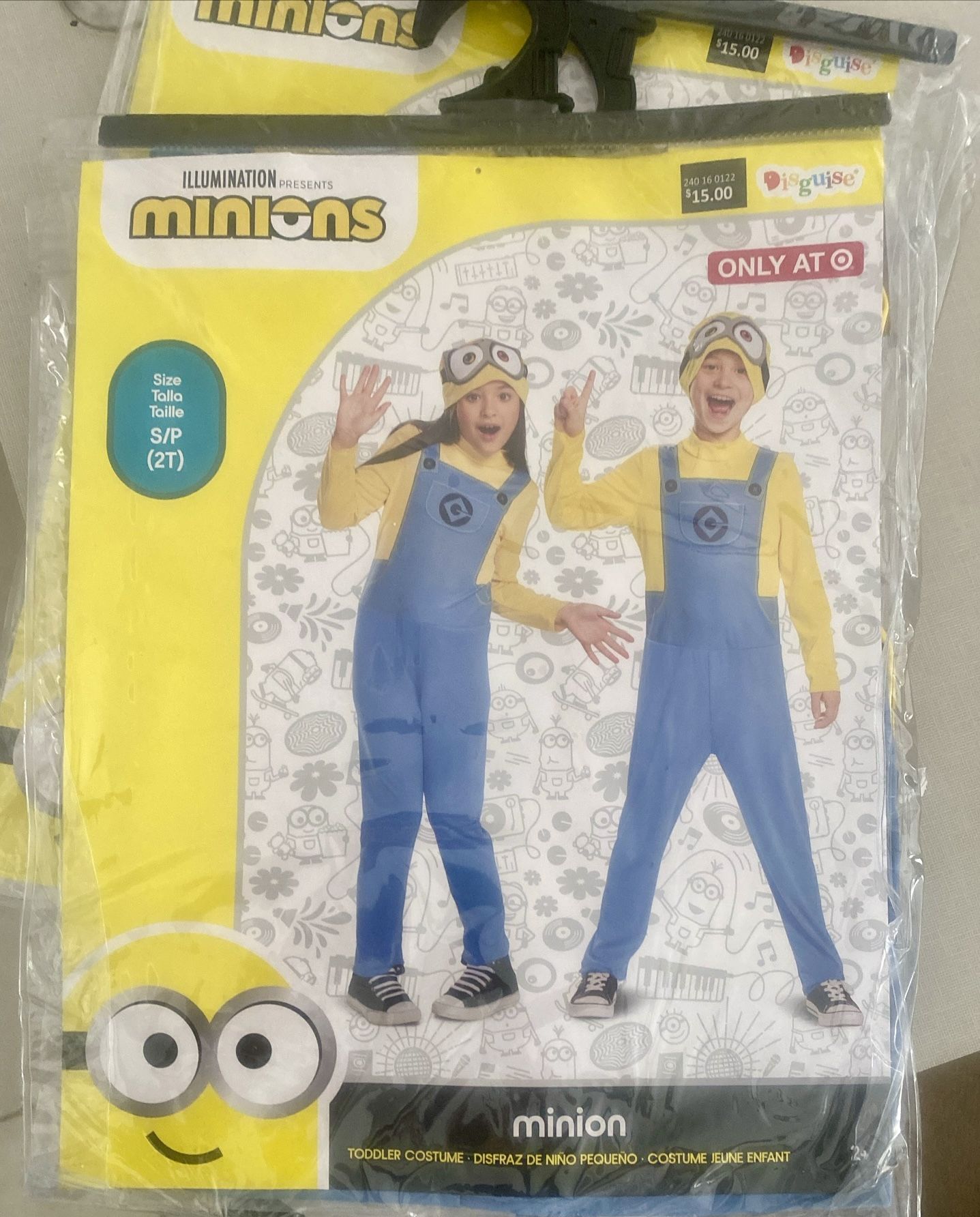 New Despicable Me Minion Minons Halloween Costume Size S/P 2T
