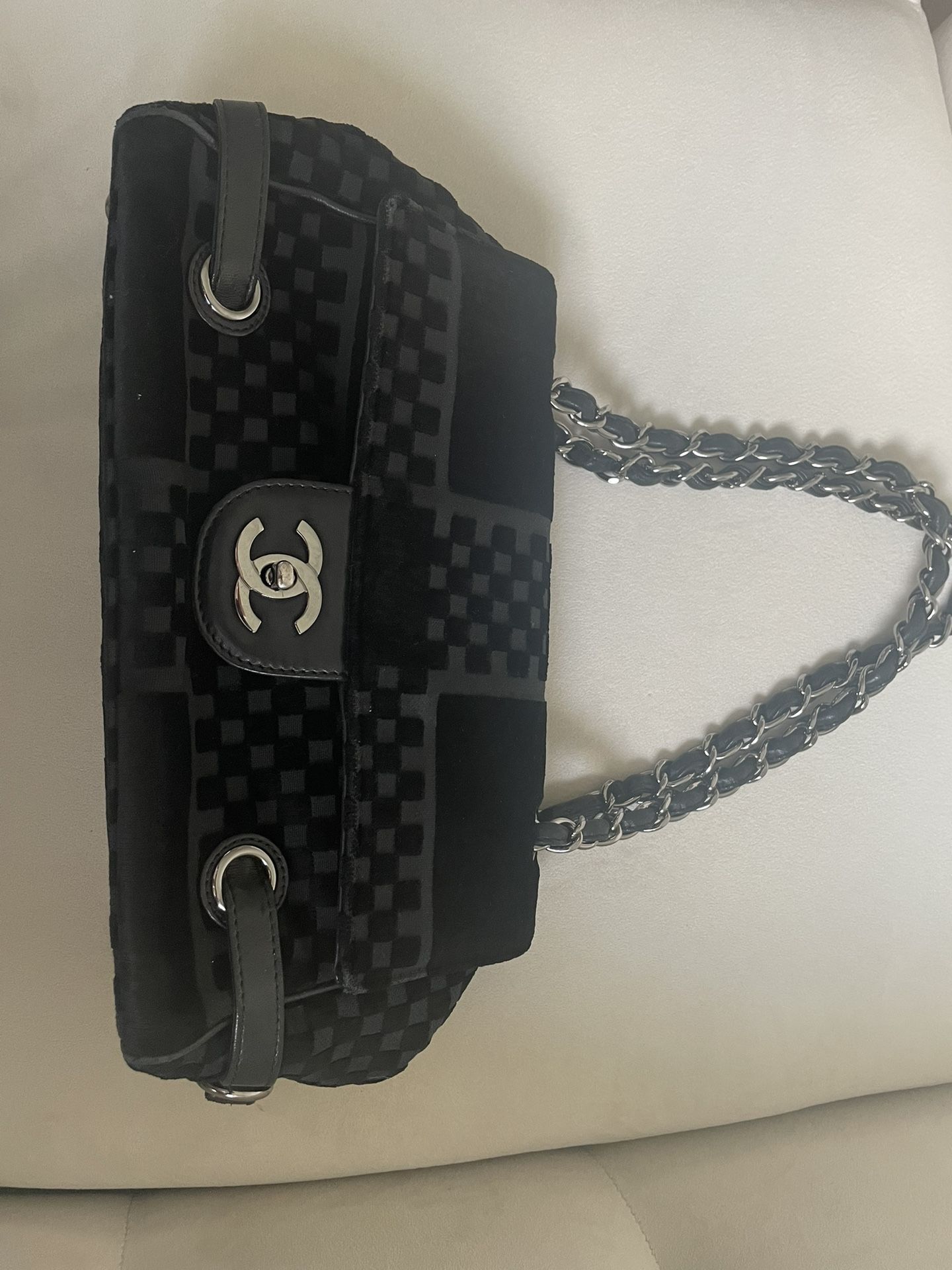 Chanel Velvet Checkers LT Bag