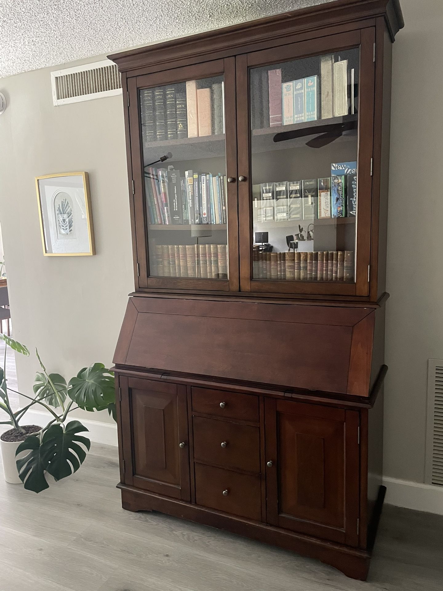 Pottery Barn Desk And Showcase