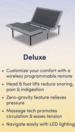 Sleepy’s Deluxe King Size Adjustable Base Bed Frame (NEW CLOSED BOX + CAN BRING AND INSTALL FOR YOU IF LOCAL)