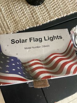 Solar powered USA flag